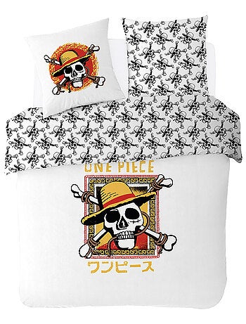 Housse de couette One Piece logo Luffy 2 personnes - 100% Coton