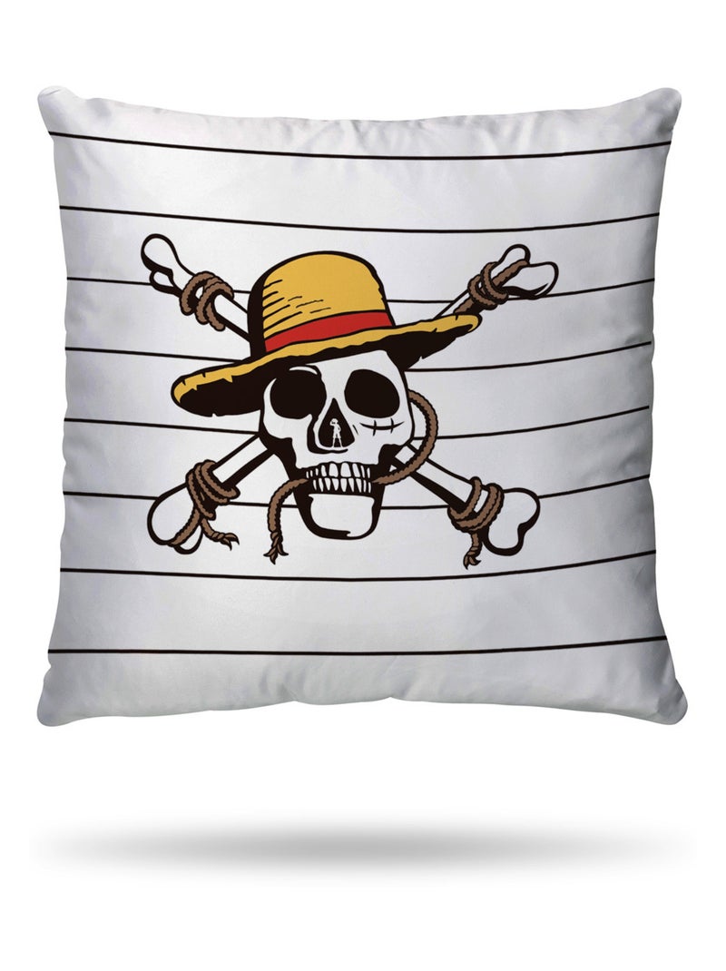 Housse de couette One Piece logo marinière 2 personnes - 100% Coton Blanc - Kiabi