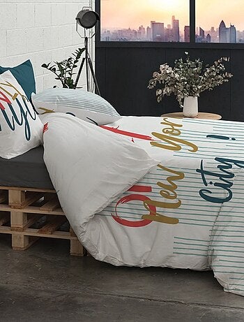 Housse de couette ONLY + 2 taies coton 57 fils