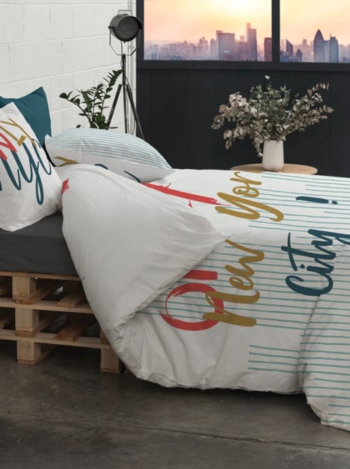 Housse de couette ONLY + 2 taies coton 57 fils - Kiabi Housse de couette ONLY + 2 taies coton 57 fils - Kiabi