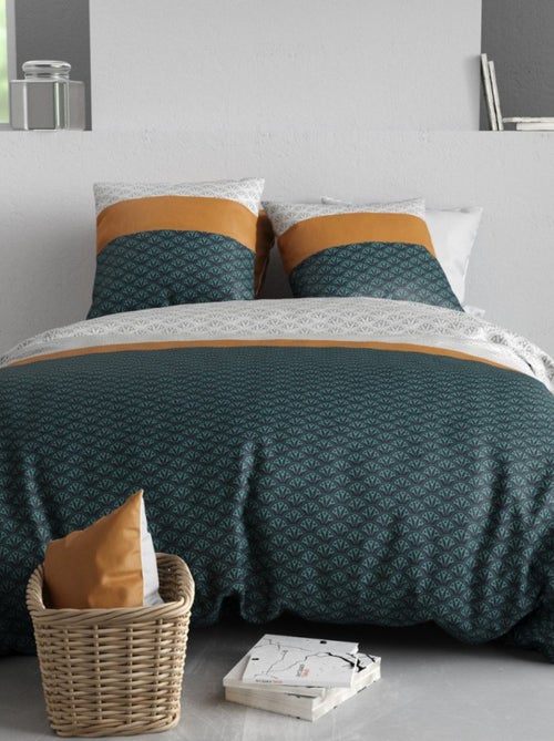 Housse de couette ORUS + 2 taies coton 57 fils - Kiabi