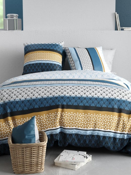 Housse de couette OSIS + 2 taies coton 57 fils - Kiabi Housse de couette OSIS + 2 taies coton 57 fils - Kiabi