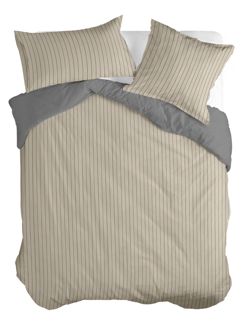 Housse de couette Oxford "Happyfriday" Beige - Kiabi