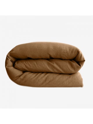 Housse de couette Palace 100% coton teint lavé Vent du sud - Palace Cognac - Housse de couette 140 x
