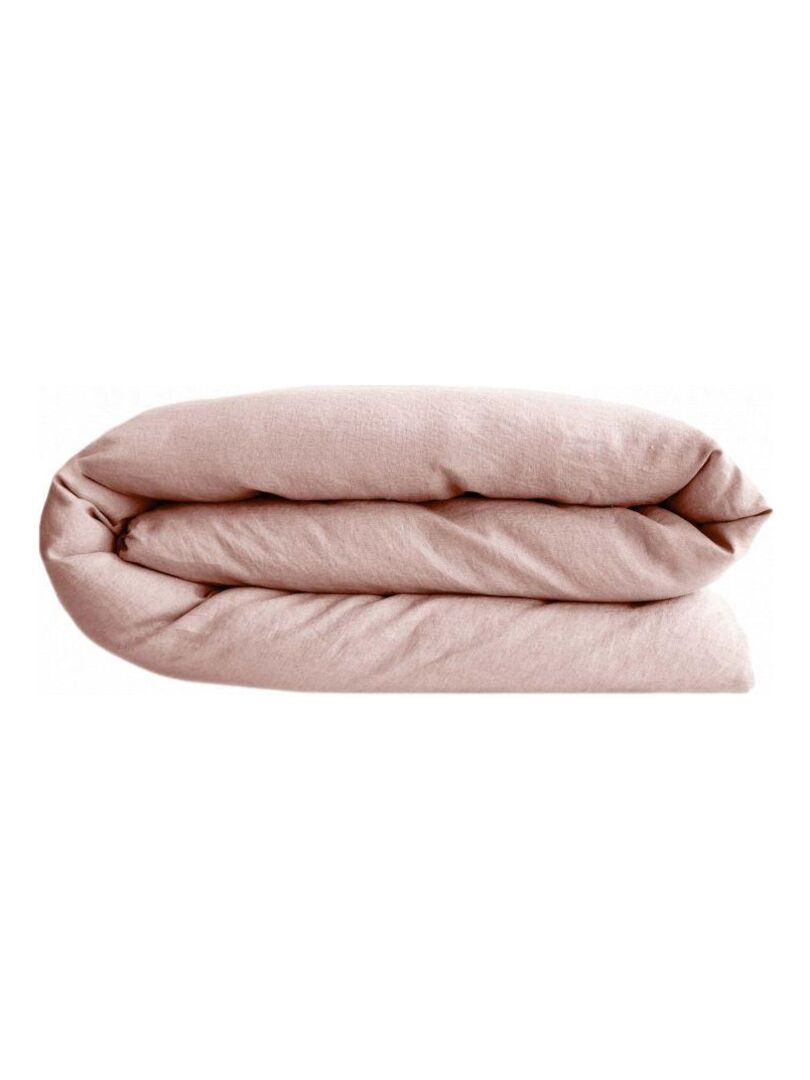 Housse de couette Palace 100% coton teint lavé Vent du sud Rose - Kiabi