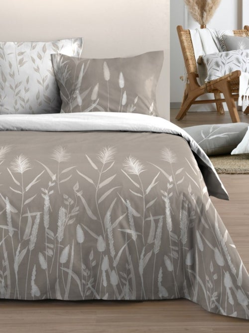 Housse de couette PAMPA + 2 taies coton 57 fils - Kiabi Housse de couette PAMPA + 2 taies coton 57 fils - Kiabi