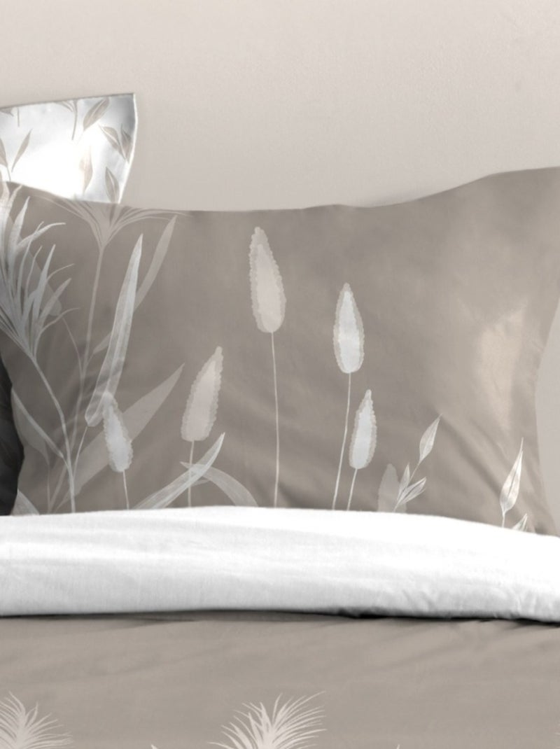 Housse de couette PAMPA + 2 taies coton 57 fils Beige - Kiabi