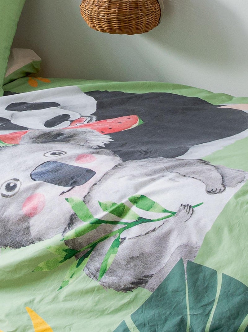 Housse de couette panda Vert - Kiabi