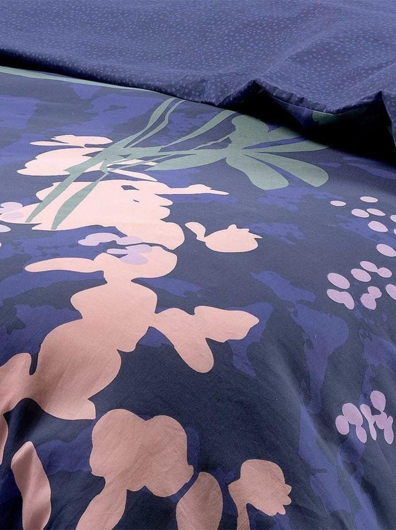 Housse de couette  Paola + taie(s) 100% coton Bleu - Kiabi