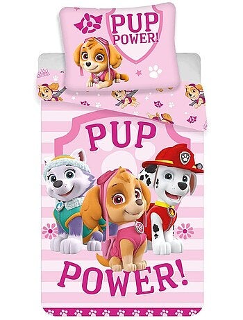 Housse de Couette Pat Patrouille Pup Power 140x200 cm - Parure de lit enfant