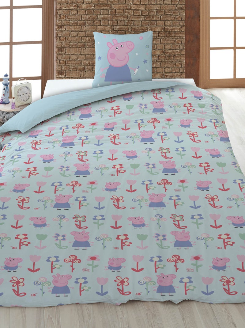 Housse de couette 'Peppa Pig' Vert - Kiabi