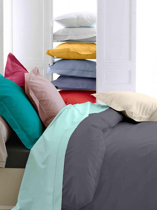Housse de couette percale 200 x 200 cm unie - Kiabi