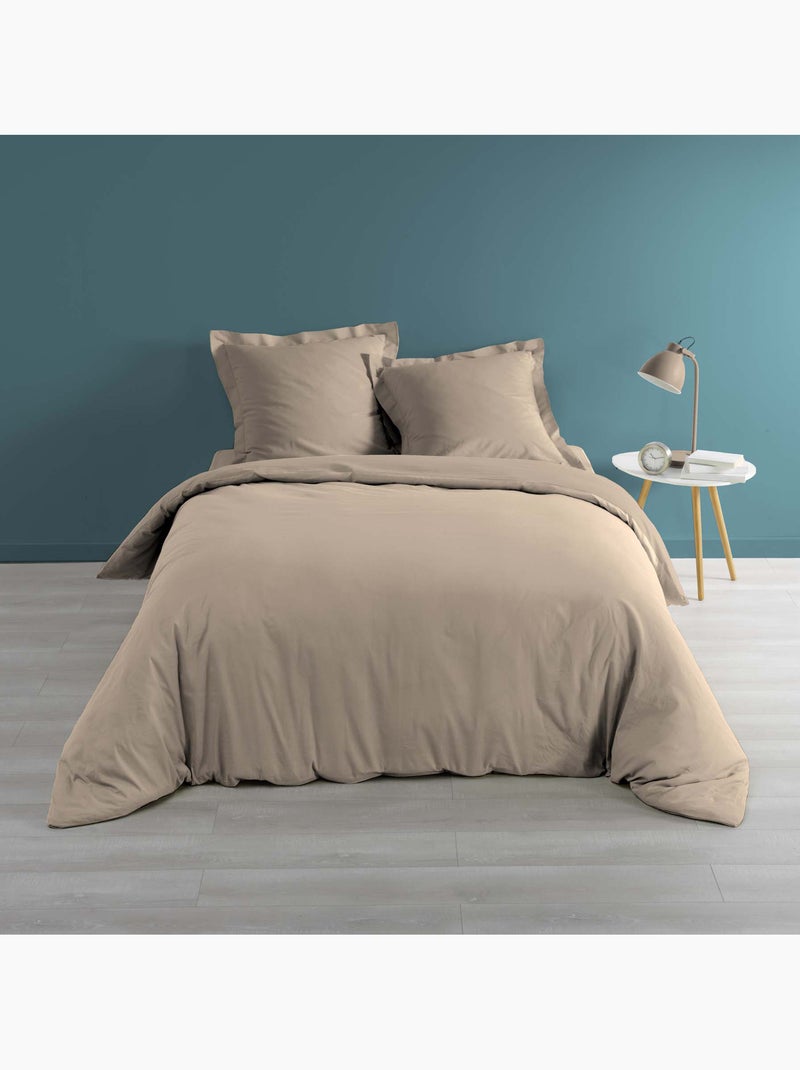 Housse de couette percale 240 x 220 cm percalines anthracite gris anthracite - Kiabi