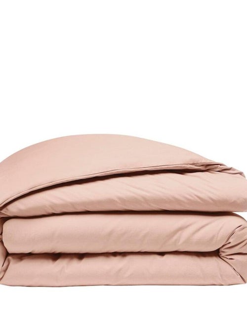 Housse de couette percale 260 x 240 cm rose - Kiabi