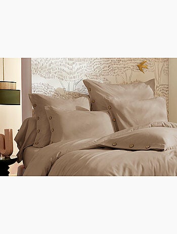 Housse de couette percale de coton 120 fils unie perrine