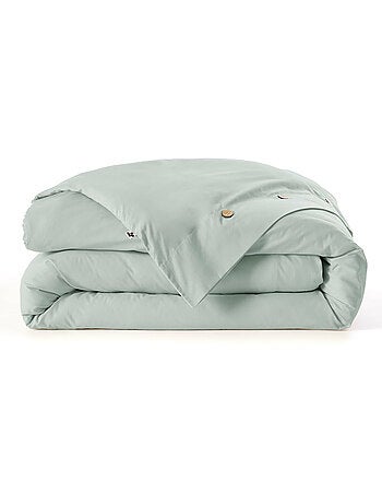 Housse de Couette Percale de Coton 120 Fils Unie PERRINE