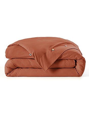 Housse de Couette Percale de Coton 120 Fils Unie PERRINE
