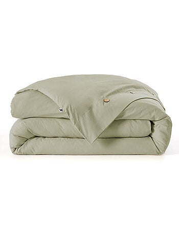 Housse de Couette Percale de Coton 120 Fils Unie PERRINE