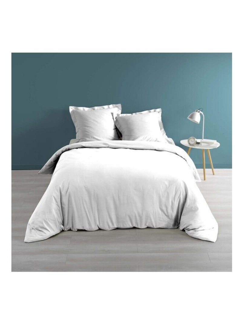 Housse de couette Percale de Coton 78fils LIA PROMO LINGE Blanc - Kiabi