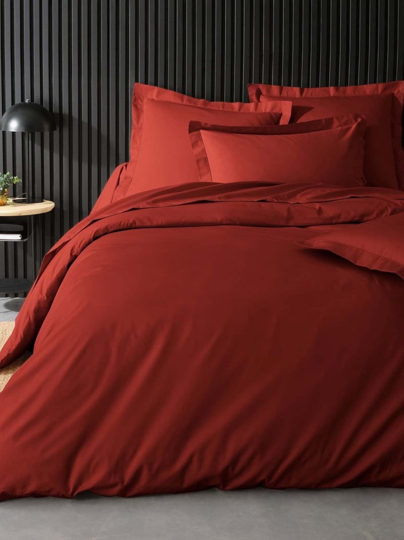 Housse de couette Percale de Coton 78fils LIA PROMO LINGE Rouge - Kiabi