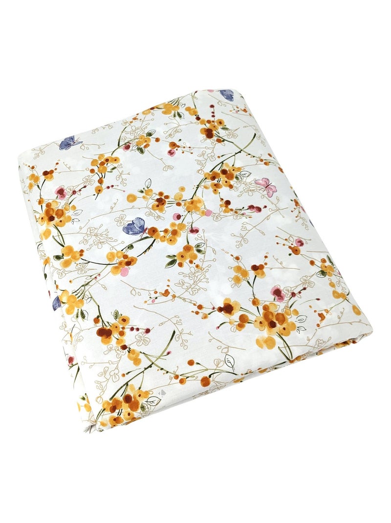 Housse de couette percale de coton BEL AMOUR Jaune - Kiabi