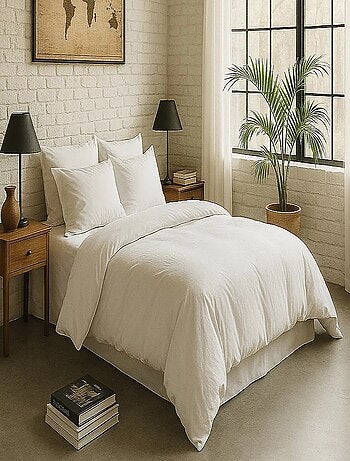 Housse de couette – Percale de coton lavé