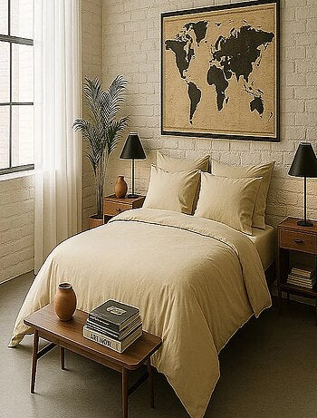 Housse de couette – Percale de coton lavé