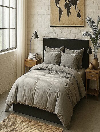 Housse de couette – Percale de coton lavé