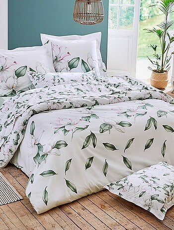 Housse de couette percale de coton MAGNOLIA