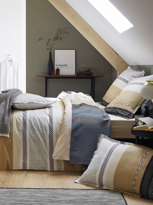 Housse de couette percale de coton MARLOW - Kiabi