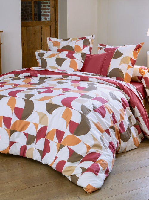 Housse de couette percale de coton MODULO - Kiabi