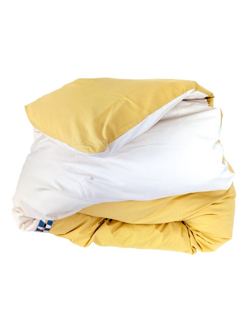 Housse de couette percale de coton ROMY AMBRE - Kiabi