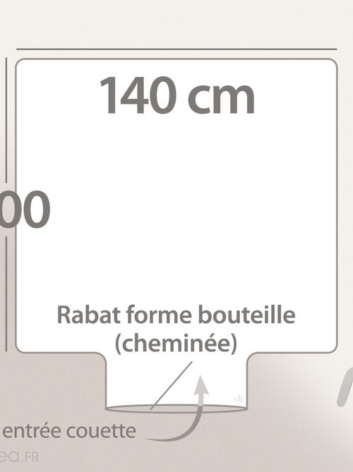 Housse de couette percale de coton ROMY AMBRE - Kiabi