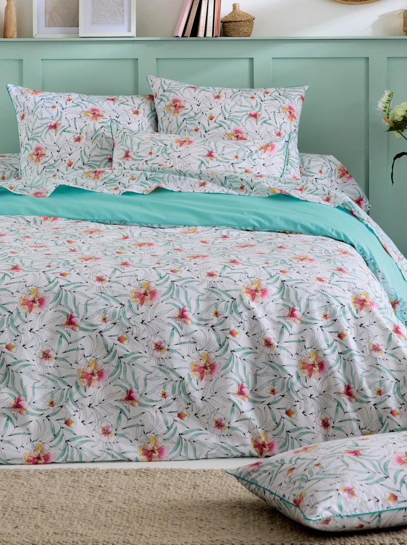 Housse de couette percale de coton ROXANE Multicolore - Kiabi