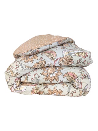 Housse de couette percale de coton SANTAL