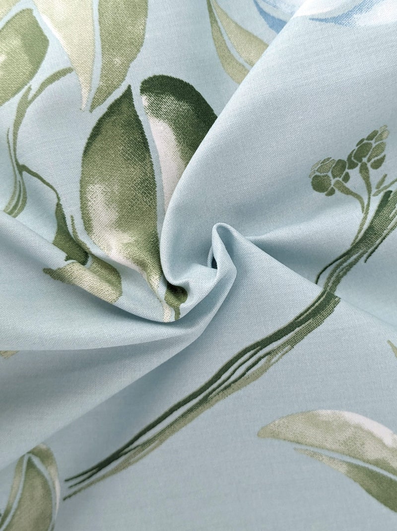 Housse de couette percale ELÉNA Vert clair - Kiabi