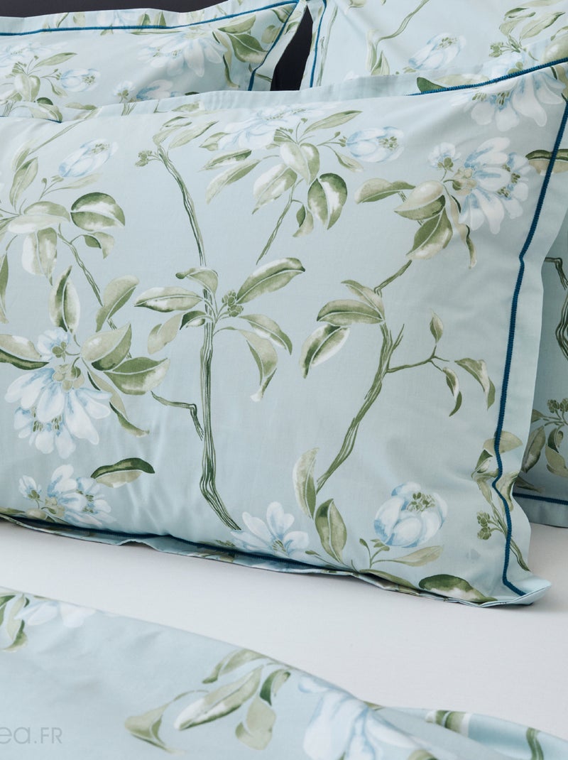 Housse de couette percale ELÉNA Vert clair - Kiabi