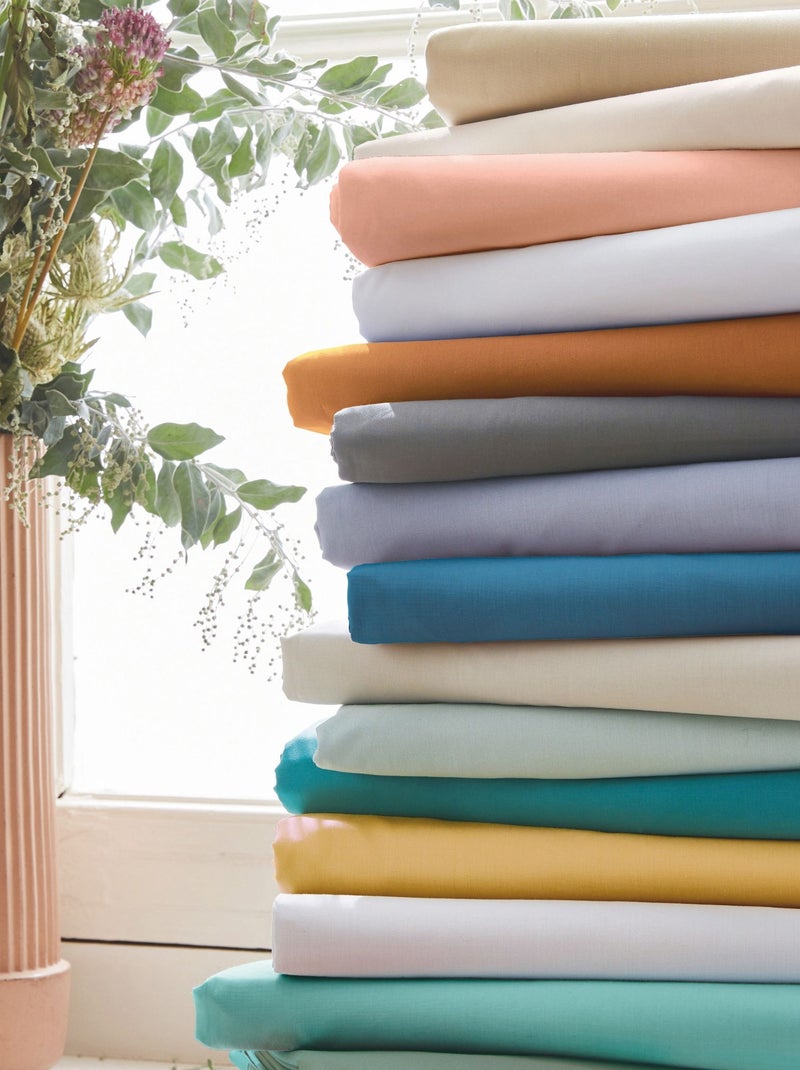 Housse de couette percale made in France Bleu ciel - Kiabi