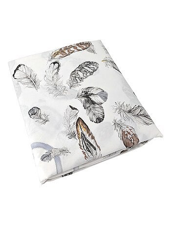 Housse de couette percale pur coton PLUMES