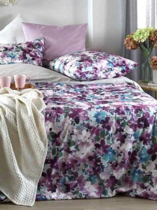 Housse de couette Pervenche en coton percale
