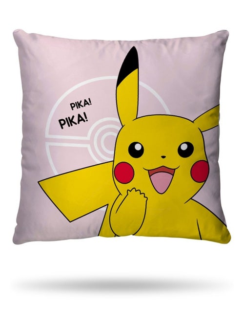 Housse de couette Pikachu Pokémon 140x200 cm - 100% Coton - Rose pale - Kiabi