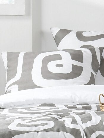 Housse de couette PINTO + 2 taies coton 57 fils