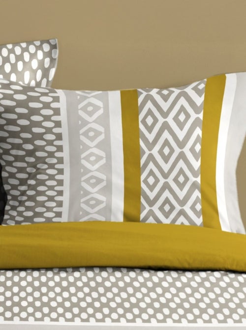 Housse de couette PIXUS + 2 taies coton 57 fils - Kiabi