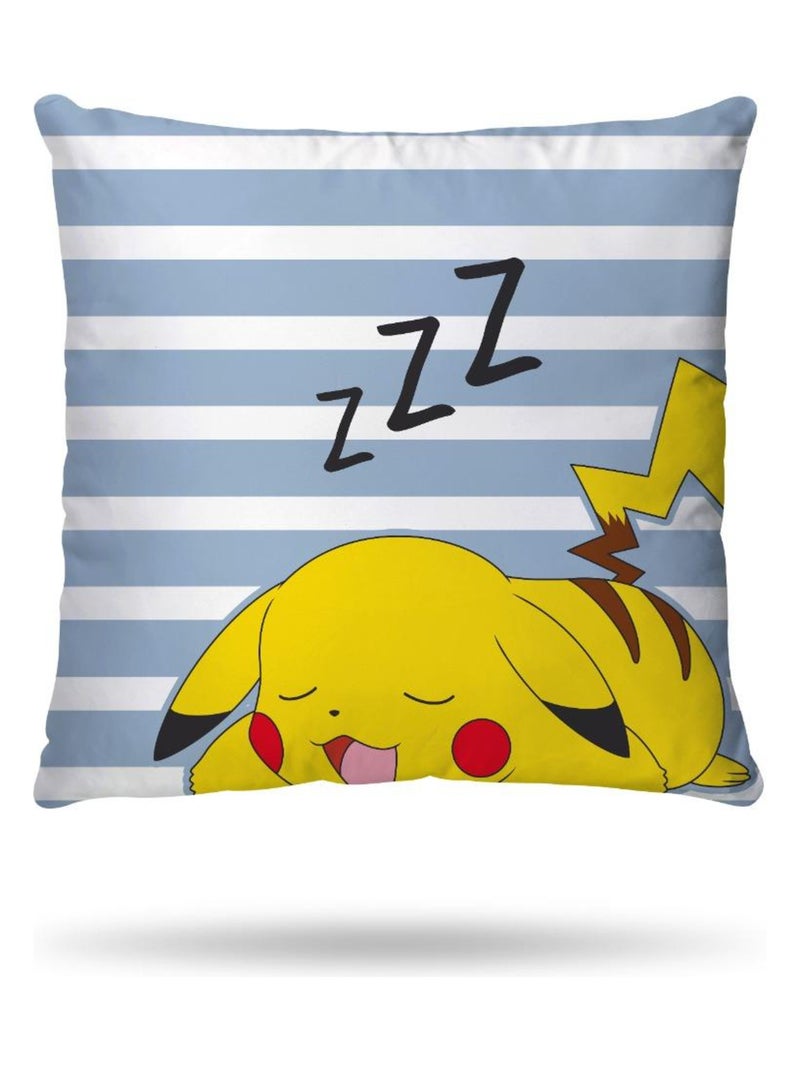 Housse de couette Pokémon Pikachu dodo 140x200 cm - 100% coton - Bleu Bleu - Kiabi