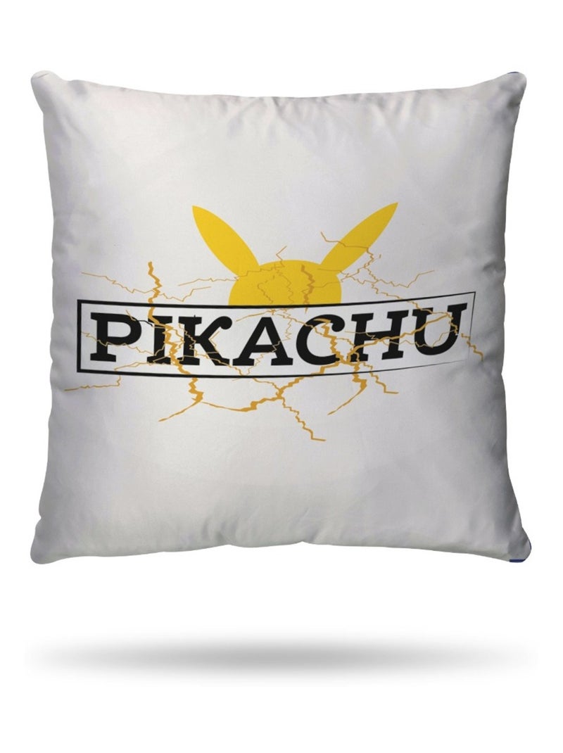Housse de couette Pokémon Pikachu High Voltage 140x200 cm - 100% Coton - Blanc Blanc - Kiabi