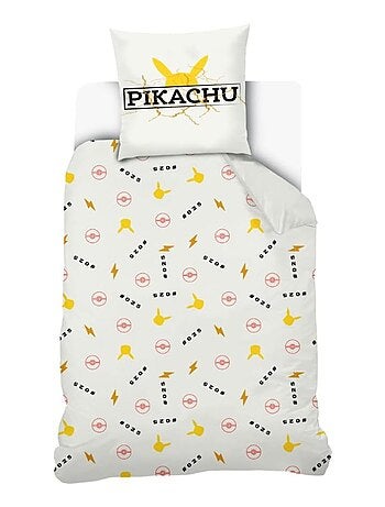 Housse de couette Pokemon Pikachu High Voltage 140x200 cm - 100% Coton