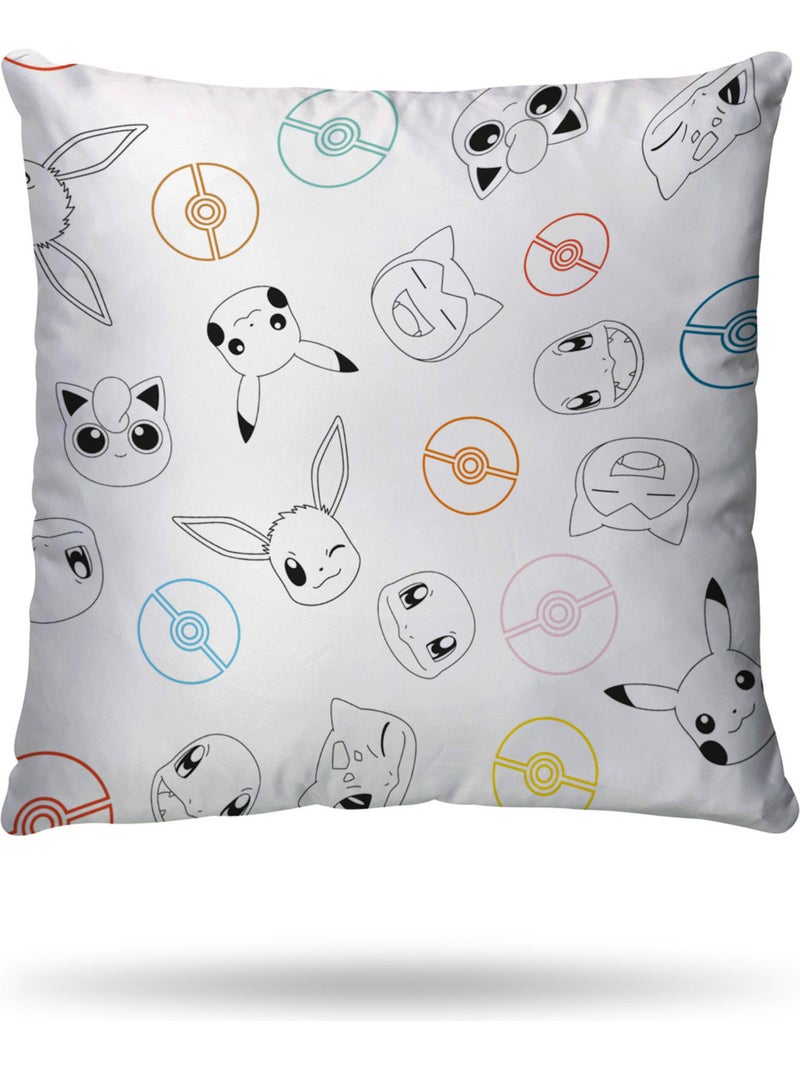 Housse de couette Pokémon première génération 2 personnes - 100% Coton Blanc - Kiabi