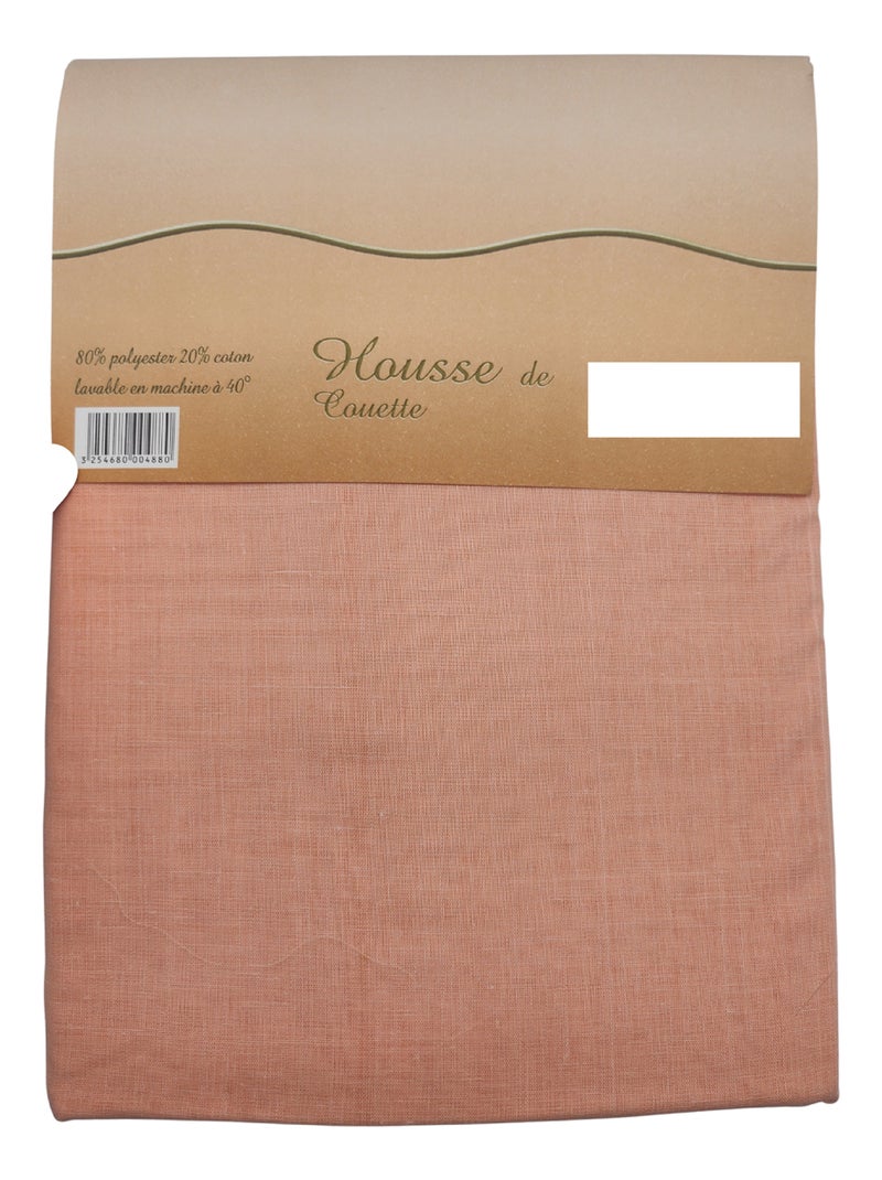 Housse de couette Polycoton - 220 x 240 Peche - Kiabi