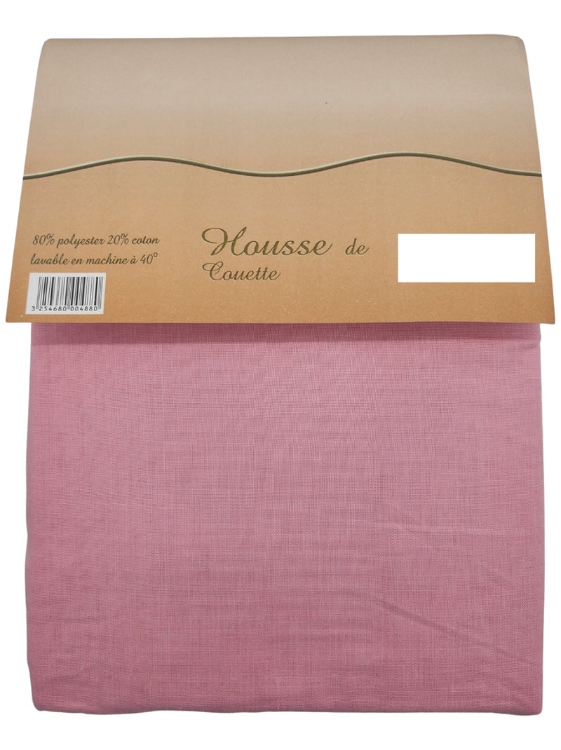 Housse de couette Polycoton - 220 x 240 Rose - Kiabi