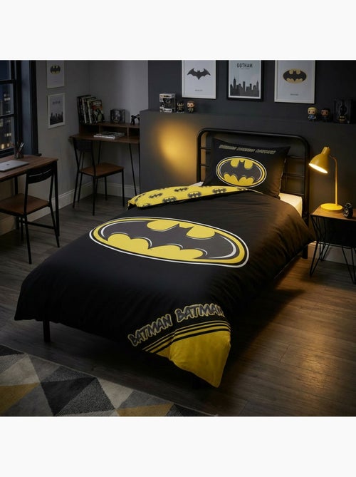 Housse de Couette Polycoton Batman Licence Officielle Warner Bros DC 140x200cm + Taie 65x65cm - Kiabi
